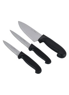 Prestige 3-Piece Knife Set Includes 1xChef Knife 15cm, 1xUtility Knife 11cm, 1xParing Knife Silver/Black 9cm  - Image 3