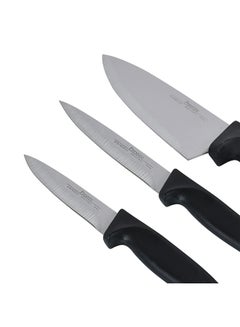 Prestige 3-Piece Knife Set Includes 1xChef Knife 15cm, 1xUtility Knife 11cm, 1xParing Knife Silver/Black 9cm  - Image 4