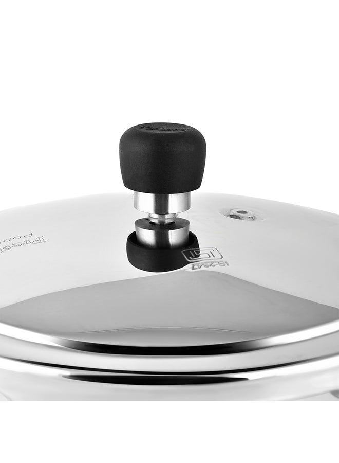 Popular Stainless Steel Pressure Cooker with 4.5 mm Thick Alpha Base and Induction Compatible and with sturdy handles Silver 5Liters - v1663576138/N32619974A_4
