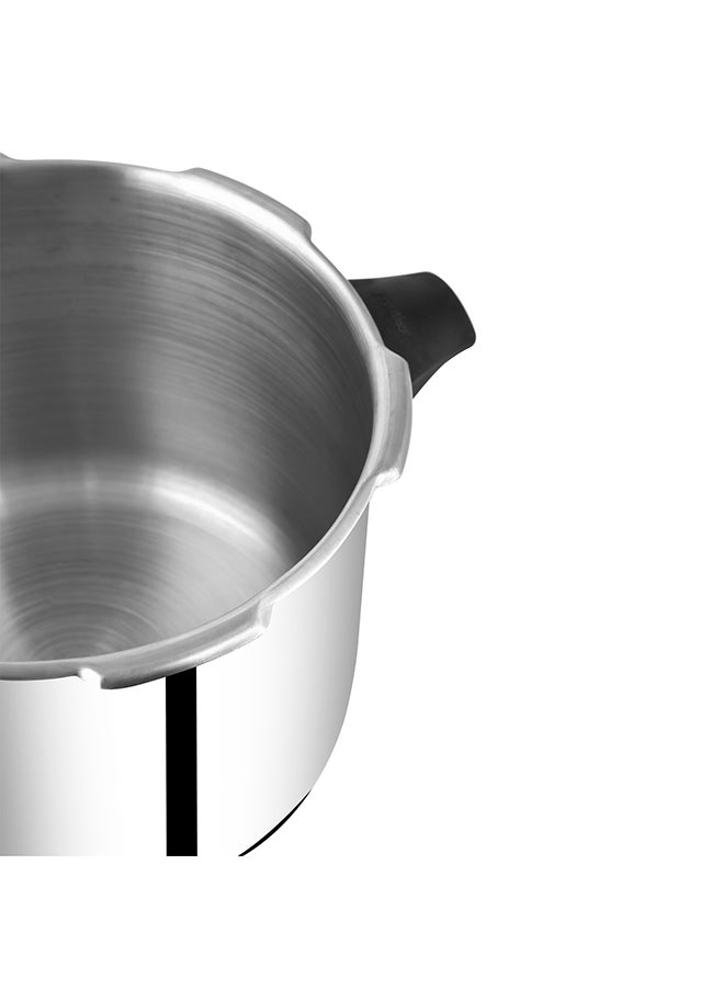 Popular Stainless Steel Pressure Cooker with 4.5 mm Thick Alpha Base and Induction Compatible and with sturdy handles Silver 5Liters - v1663576138/N32619974A_5