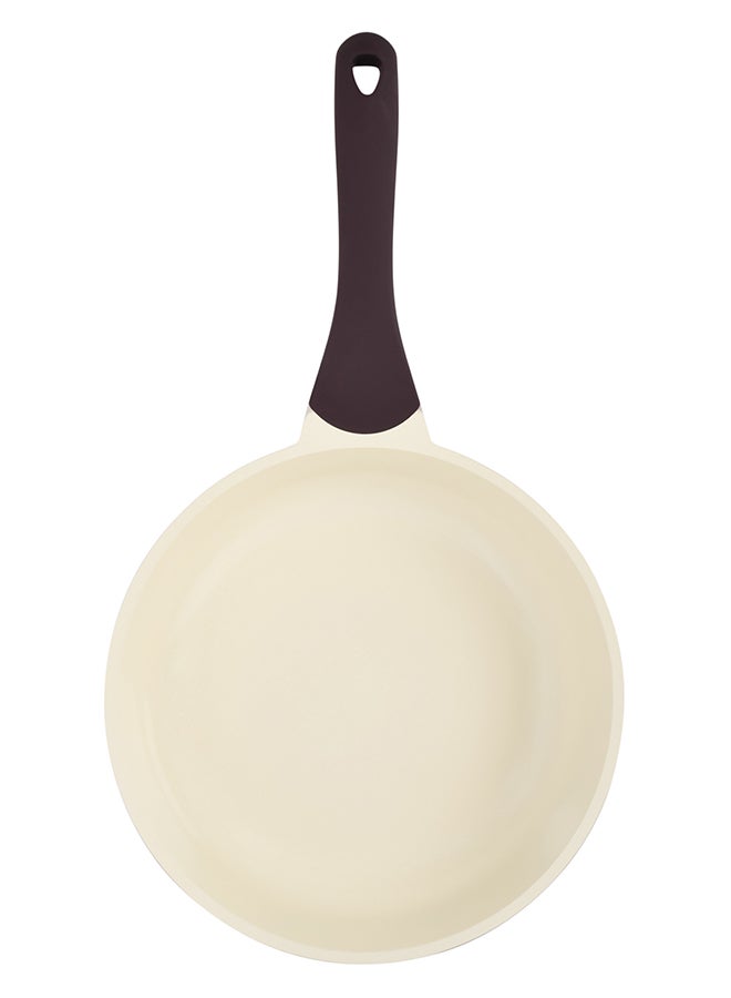 Prestige 9-Piece Ceramic Design Bakelite Handle With Soft Touch Non Slip Cookware Set Includes 2xCasseroles 26 cm, 20 cm, 1xSaute Pan 24 cm, 1xFrypan 24 cm, 2xTurner, 3xGlass Lids Purple 24cm  - Image 3