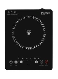 Prestige Single Infrared Cooking Plate for Cooking | Portable Electric Hob with Temperature Control & Crystallite Glass Plates | Easy to Clean 2000 W PR7505 Black/Red  - Image 1