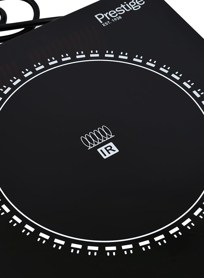 Prestige - Single Infrared Cooking Plate for Cooking | Portable Electric Hob with Temperature Control & Crystallite Glass Plates | Easy to Clean 2000 W PR7505 Black/Red - Image 1