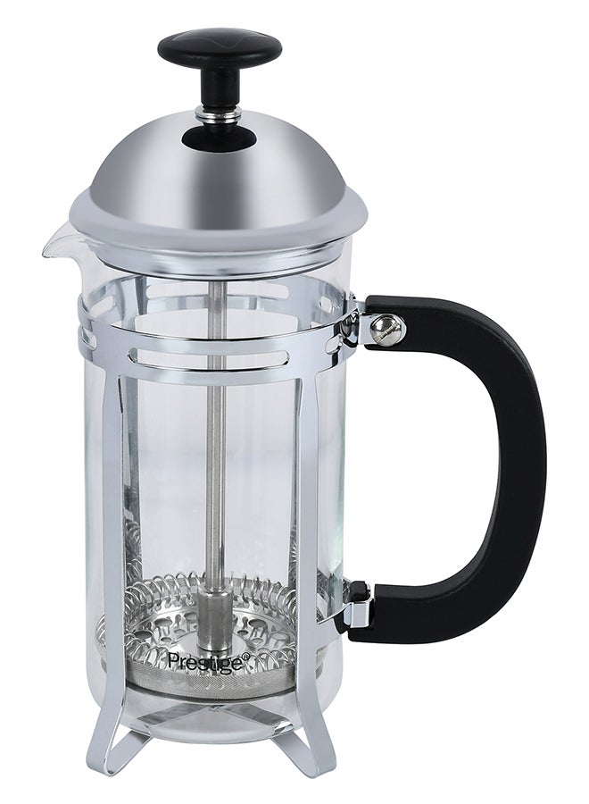 برستيج إناء تحضير قهوة فرنسية بالضغط يستوعب 8 أكواب شفاف/أسود/فضي - Image 1