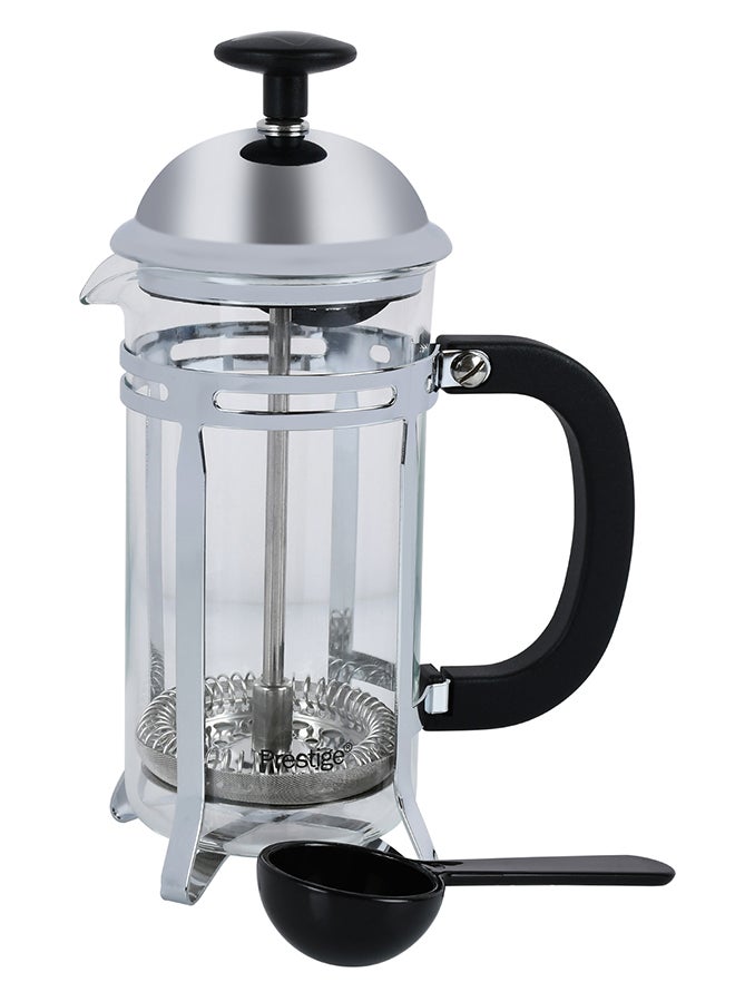 برستيج إناء تحضير قهوة فرنسية بالضغط يستوعب 8 أكواب شفاف/أسود/فضي - Image 2