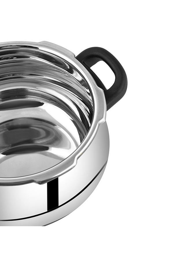 Prestige - Deluxe Alpha Svachh Handi Stainless Steel Pressure Cooker with Lid and Precision Weight Valve Stainless Steel 4Liters - Image 1