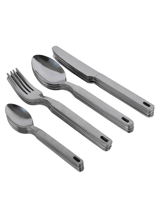 24-Piece Stainless Steel Cutlery Set Silver 24x13cm - v1663576163/N40027977A_5