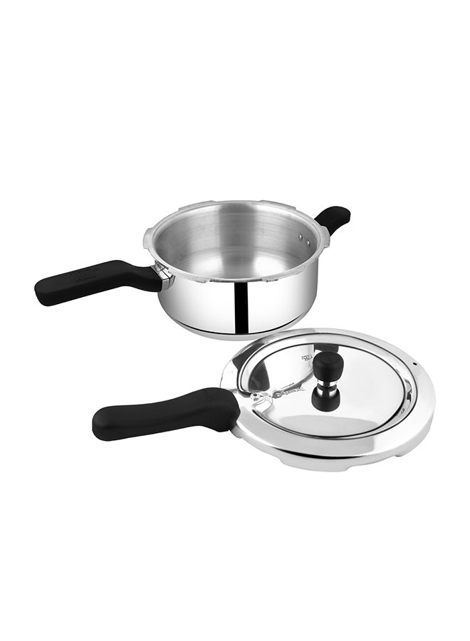 Prestige Svachh Pressure Cooker Junior Deep Pan with Lid Silver 3.5Liters  - Image 2