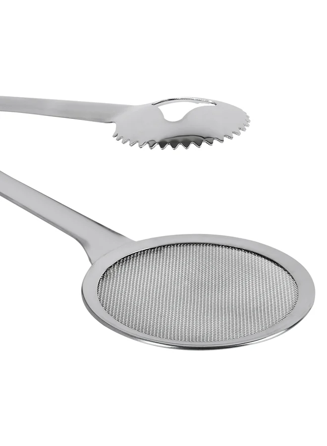 Prestige Stainless Steel Frying Tong Cum Strainer Silver 28cm