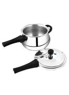 Prestige Deluxe Plus Mini Handi Aluminium  Pressure Cooker Silver 3Liters  - Image 2