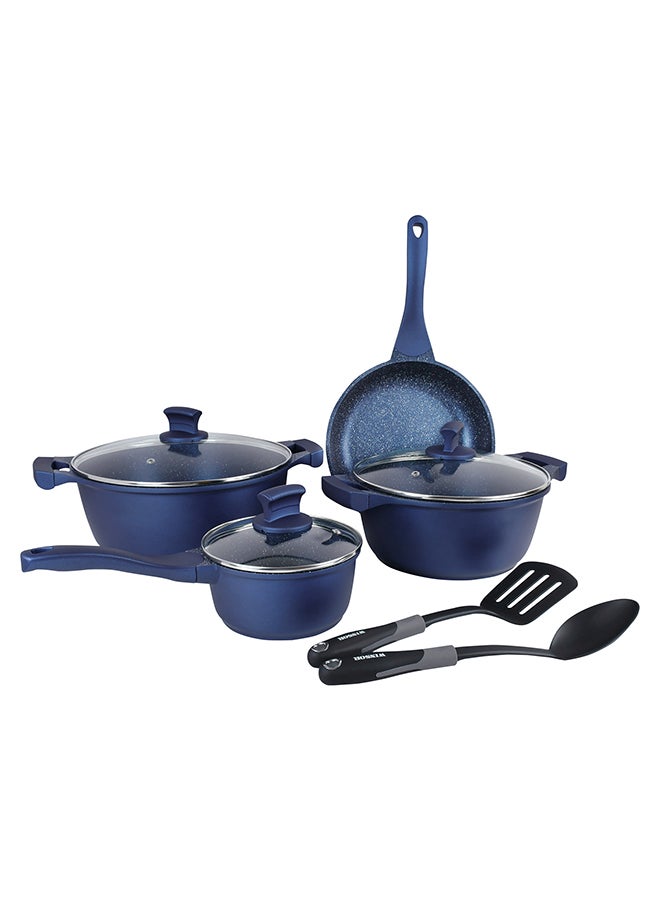 Winsor 9-Piece Cast Aluminum Non-Stick Cookware Dark Blue 5kg  - Image 1