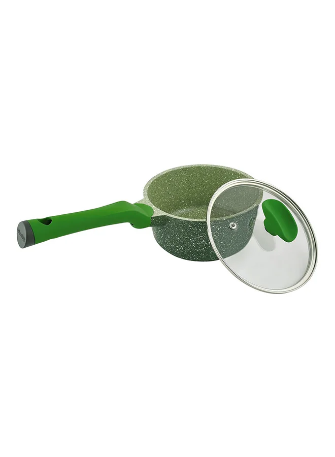 Prestige Granite Non-Stick Aluminium Sauce Pan With Lid Green 16cm