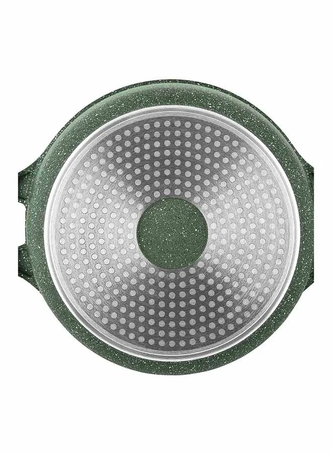 Prestige Granite Non-Stick Aluminium Sauce Pan With Lid Green 28cm