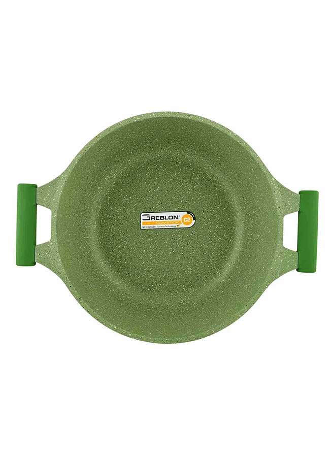 Prestige Granite Non-Stick Aluminium Sauce Pan With Lid Green 28cm