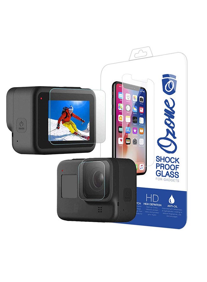 Ozone Shock Proof Tempered Glass Screen Protector And Lens Glass Protector Clear/Blue - Image 1