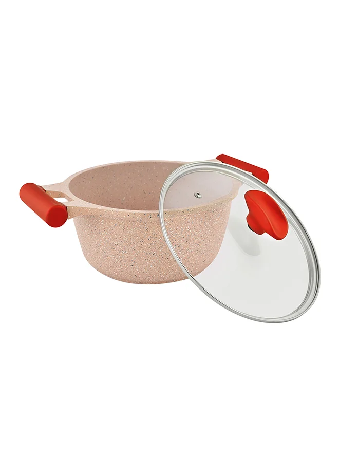 Prestige 7-Piece Granite Non-Stick Aluminium Essentials Cookware Set Pink