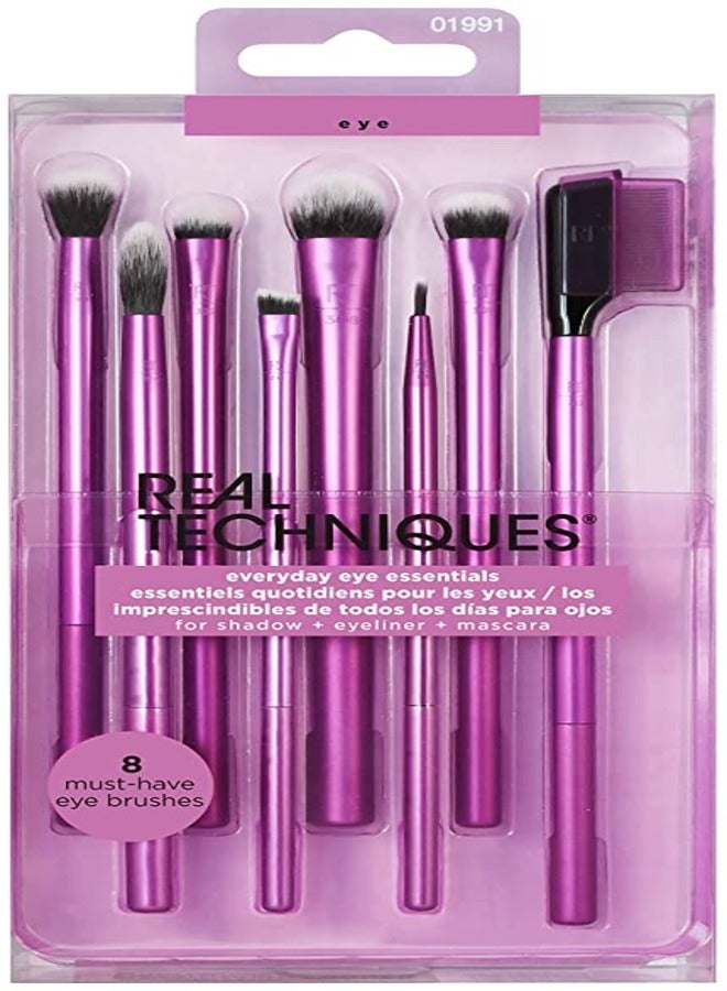 REAL TECHNIQUES - Real Techniques Enhanced Eye Set Eyeshadow & Eyeliner Makeup Brush Kit for Every Look Multicolour - Image 1
