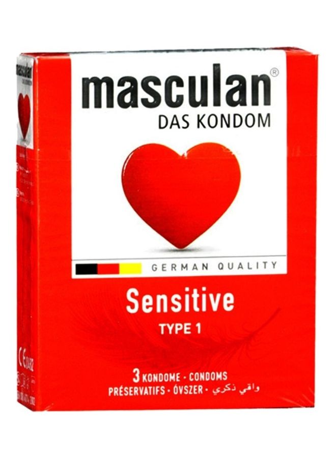 masculan 3-Pieces Sensitive Type 1 Condoms  - Image 1