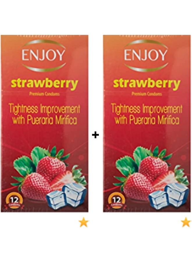 Pack Of 2-Strawberry Premium Condom 12 Count - v1663583844/N53351386A_1