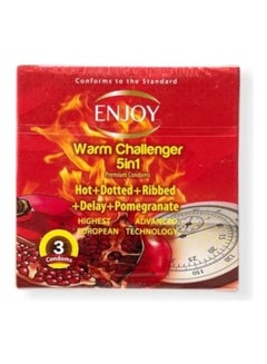 ENJOY Pack Of 2 - 3 Pieces Condoms Warm Challenger  - Image 2