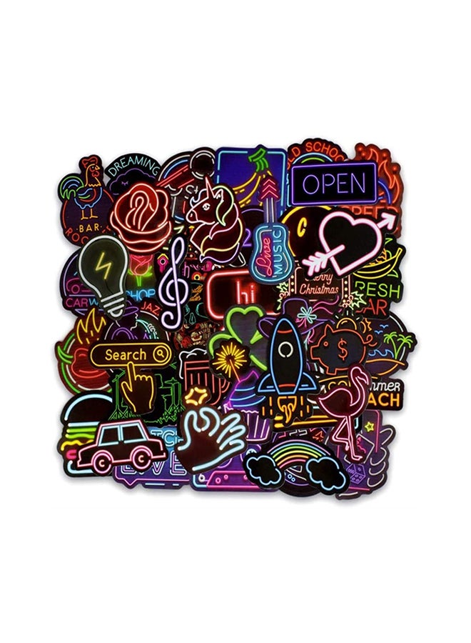 Generic - 50-Piece Waterproof Self Adhesive Cool Vinyl Decal Graffiti Sticker Set - Image 1