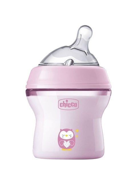 Natural Feeling Anti-Colic Bottle 0 Months + 150 ml Baby Bottle with Teat in Soft and Flexible Silicone Suitable for Mixed Breastfeeding Slow Flow
