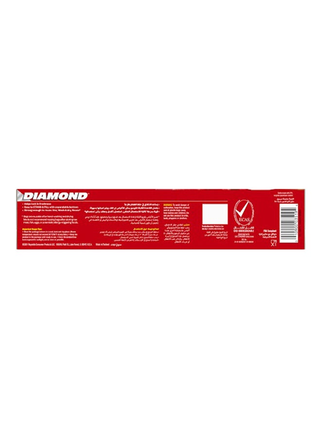 Diamond Ultra Strong Bags 20 Pieces Transparent 3.8Liters - Image 2