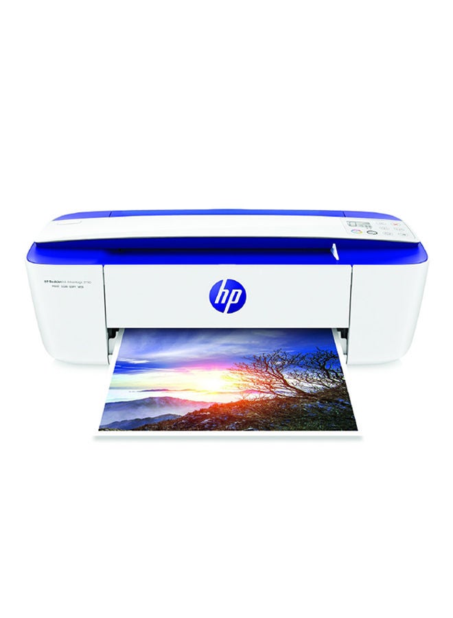 HP - DeskJet Ink Advantage 3790 Wireless All-in-One Printer, Print, Copy, Scan T8W47C White/Blue - Image 1