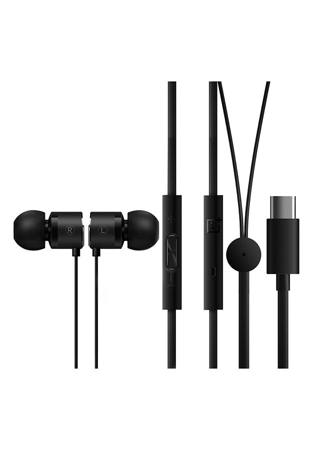 OnePlus - Type-C In-Ear Bullet Headphone Black - Image 1