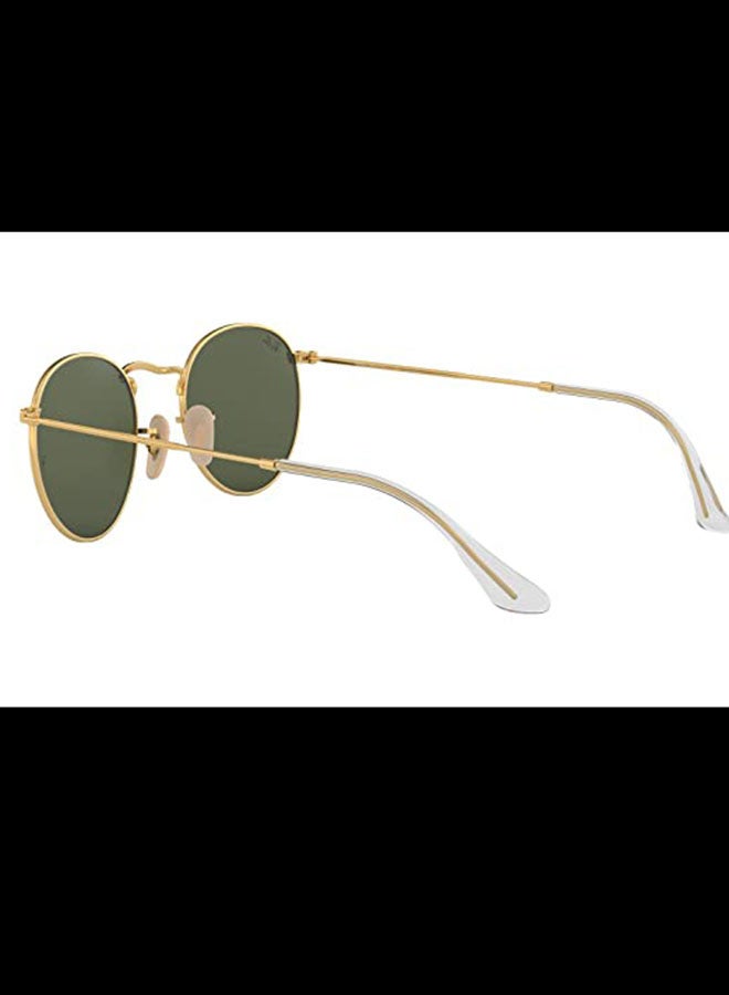 نظارة شمسية بإطار مستدير كامل الحواف - طراز 0RB3447 - مقاس العدسة: 50 مم - ذهبي للرجال