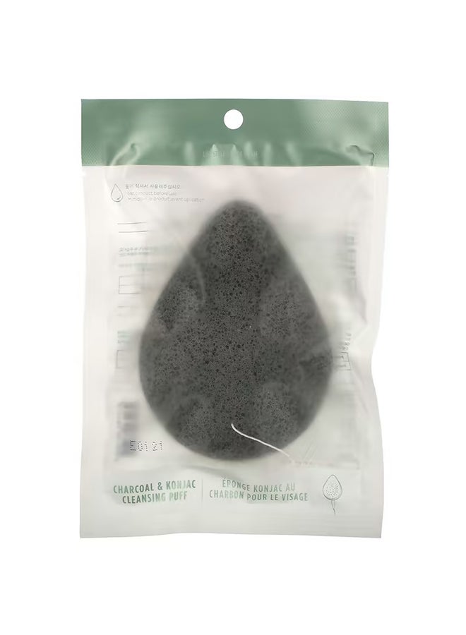 THE FACE SHOP Charcoal Plant Cleansing Puff - Image 2