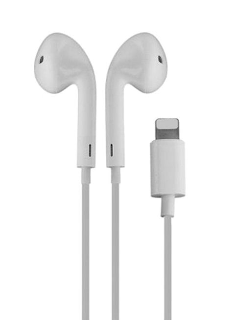 Wired In-Ear Earphones With Mic White