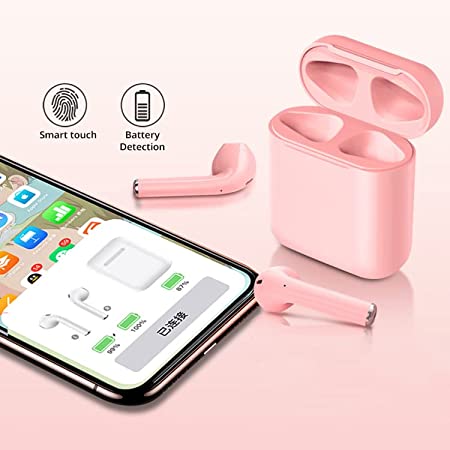 Generic - Inpods 12 Bluetooth In-Ear Earphones With Mic And Charging Case Pink - Image 1
