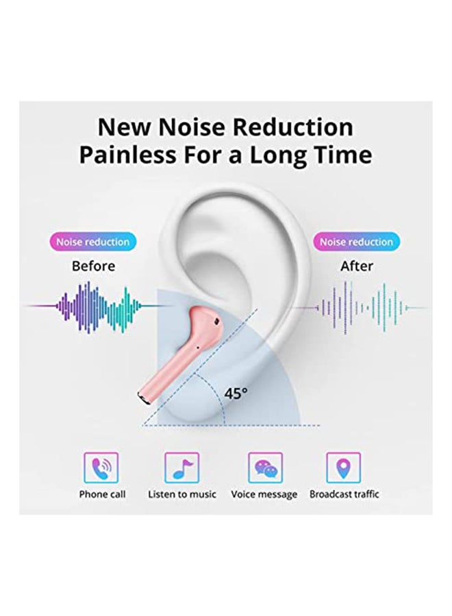 Generic - Inpods 12 Bluetooth In-Ear Earphones With Mic And Charging Case Pink - Image 1