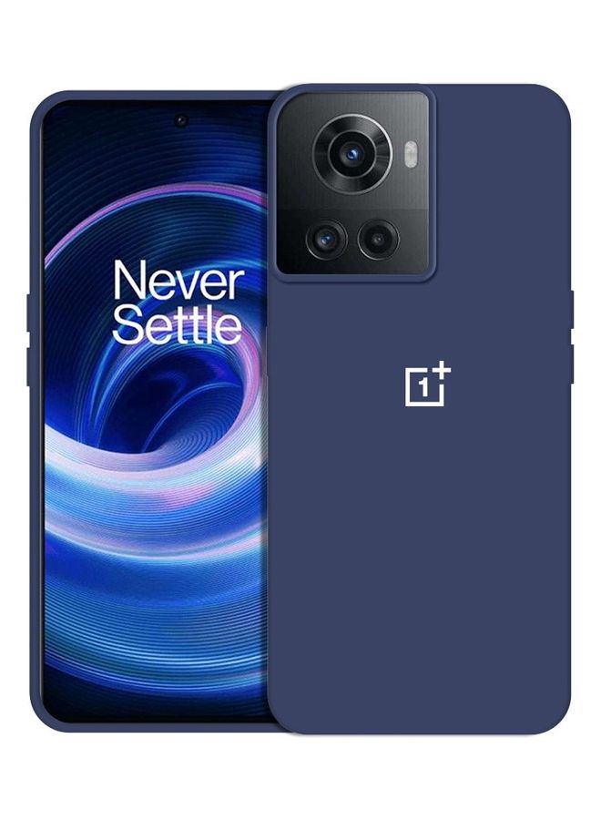 MARGOUN OnePlus 10R Silicone Case Liquid Gel Soft Ultra Slim Shockproof Back Cover Full Body Protection 6.7 inch Blue - Image 1