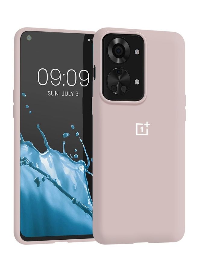 MARGOUN OnePlus Nord 2T Silicone Case Liquid Gel Soft Ultra Slim Shockproof Back Cover Full Body Protection 6.43 inch Pink Sand - Image 1