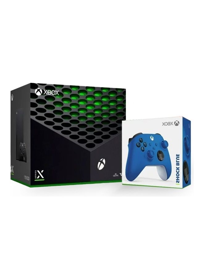 مايكروسوفت جهاز ألعاب إكس بوكس سيريس إكس سعة 1 تيرابايت (إصدار قارئ الأقراص) مع ذراع تحكم إضافي بلون أزرق - Image 2