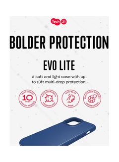 tech21 Evo Lite Case Cover for iPhone 13 Pro Max With 10 Feet Multi Drop Protection - Blue  - Image 5