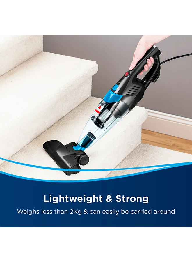 Bissell Featherweight 2-In-1 Upright Vacuum Cleaner 2024E Lightweight 0.5L Capacity, 450W Power, Converts To Handheld, Ideal For Hard Floors| 2-Year Warranty 0.5 L 450 W 2024E Black/Titanium/Blue