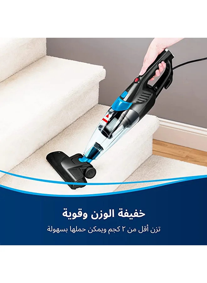 Bissell Featherweight 2-In-1 Upright Vacuum Cleaner 2024E Lightweight 0.5L Capacity, 450W Power, Converts To Handheld, Ideal For Hard Floors| 2-Year Warranty 0.5 L 450 W 2024E Black/Titanium/Blue