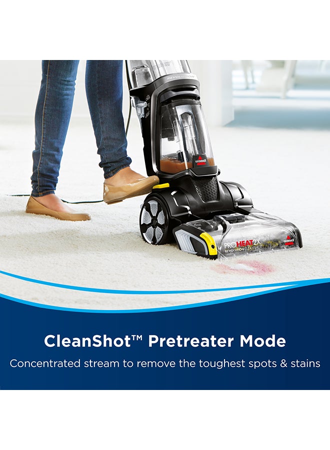 Bissell - ProHeat 2X Revolution Cleanshot 2066E – Upright Carpet Cleaner with HeatWave Technology, Powerful Stain Removal, Large 10kg, Ideal for Tough Stains & Deep Cleaning | 3.7 L 800 W 2066E Black/Yellow - Image 1