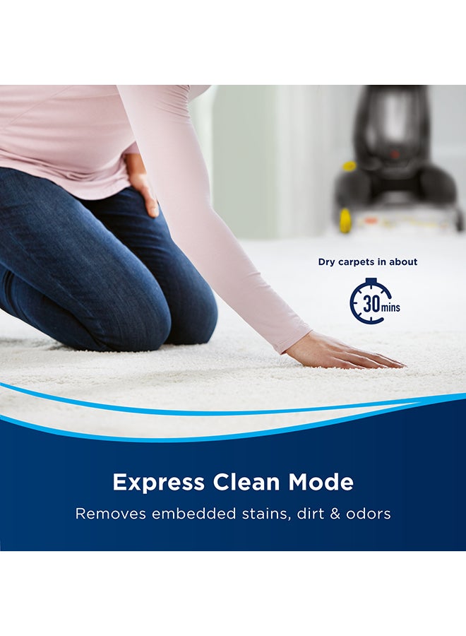 Bissell - ProHeat 2X Revolution Cleanshot 2066E – Upright Carpet Cleaner with HeatWave Technology, Powerful Stain Removal, Large 10kg, Ideal for Tough Stains & Deep Cleaning | 3.7 L 800 W 2066E Black/Yellow - Image 1