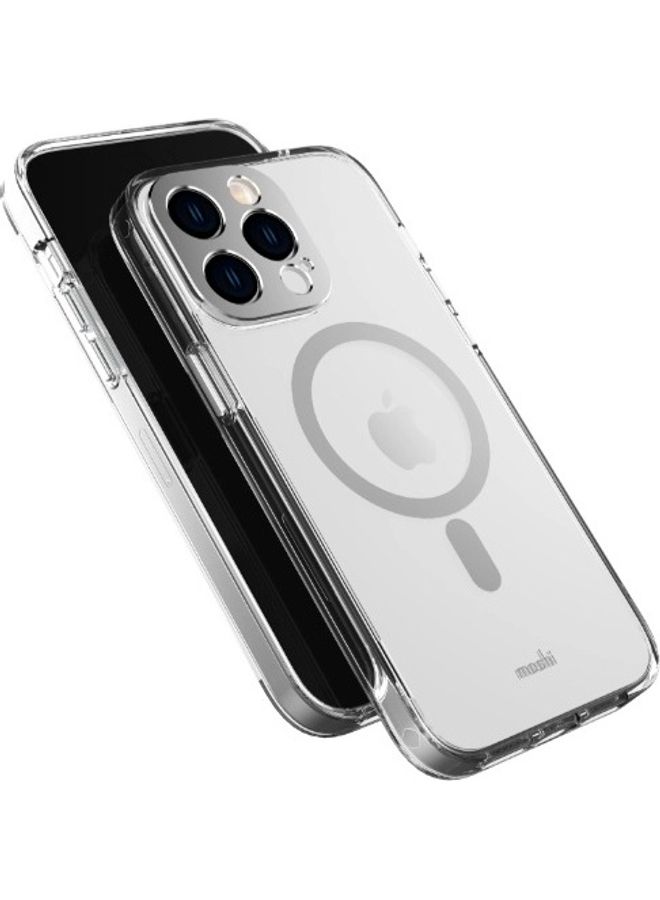 Moshi - iGLAZE Apple iPhone 14 Pro Max 6.7" Case with MagSafe & Cam Cover - Luna Silver - Image 1