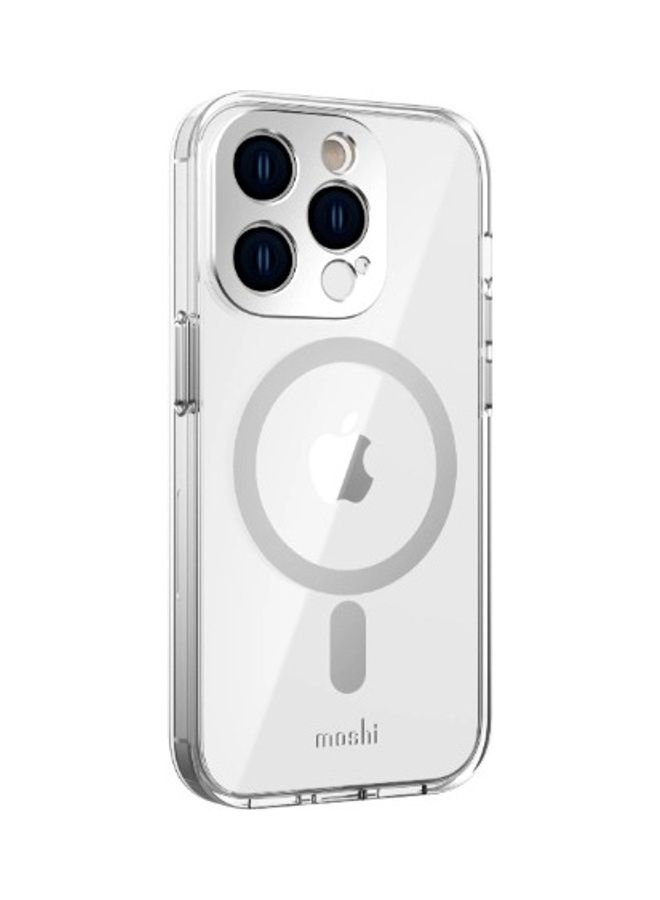 Moshi iGLAZE Apple iPhone 14 Pro 6.1" Case with MagSafe & Cam Cover - Luna Silver - Image 1