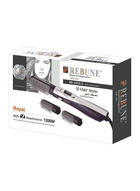 2-Piece Electric Hair Dryer Black/Grey/Blue