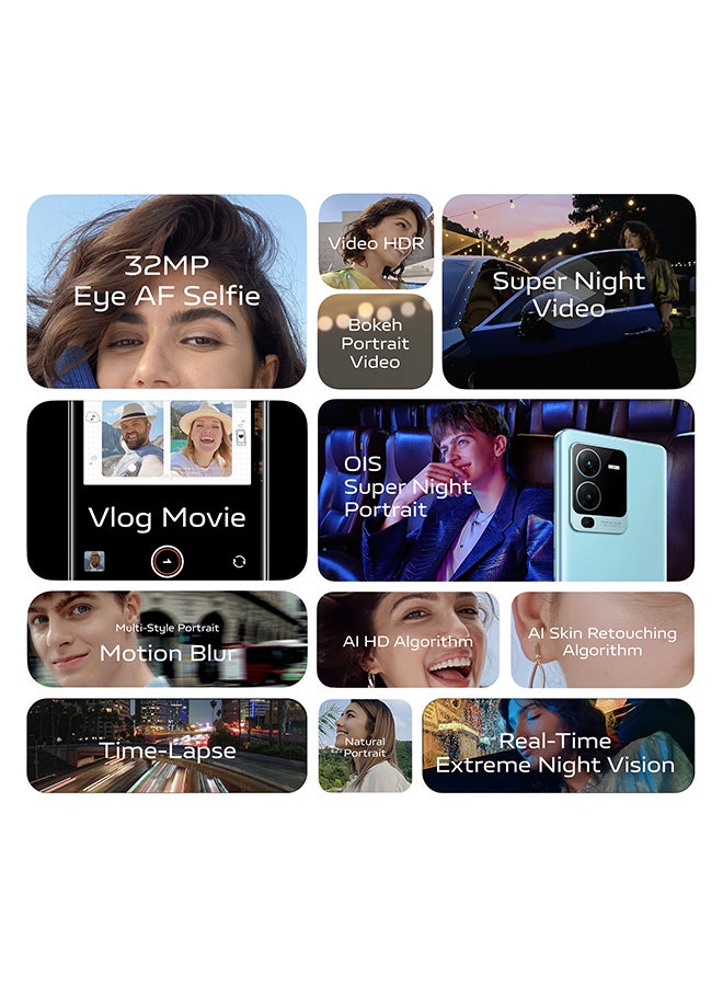 vivo - V25 Pro 5G Dual SIM 12GB RAM 256GB, Surfing Blue with TWS Air Earbud - Image 1