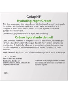 Cetaphil Hydrating Night Cream for Face White 48grams  - Image 2