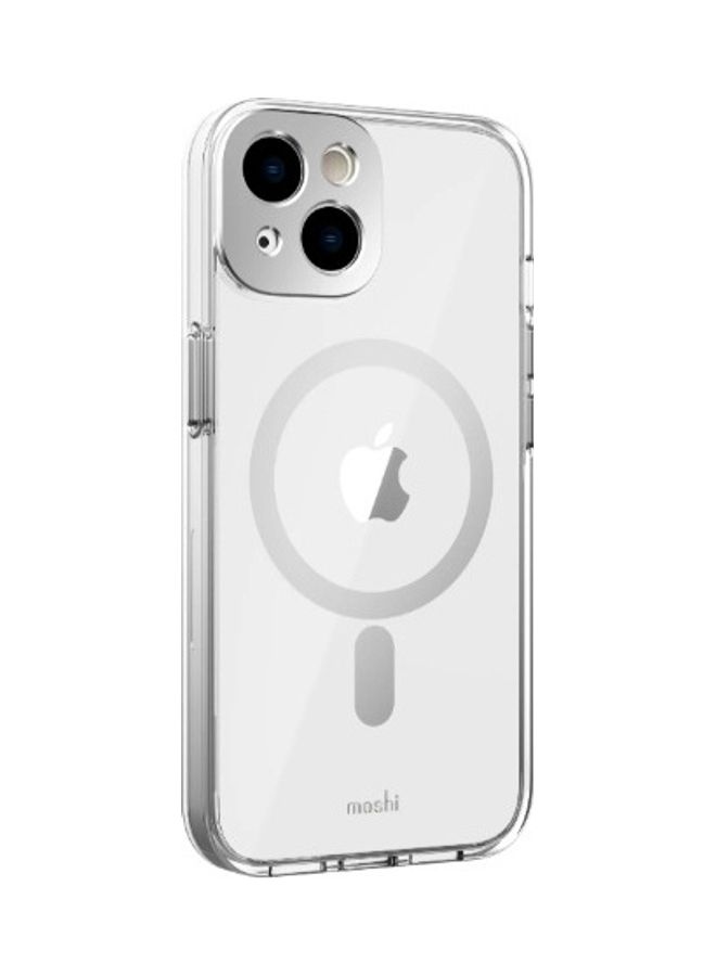 Moshi iGLAZE Apple iPhone 14 6.1" Case with MagSafe & Cam Cover - Luna Silver - Image 1
