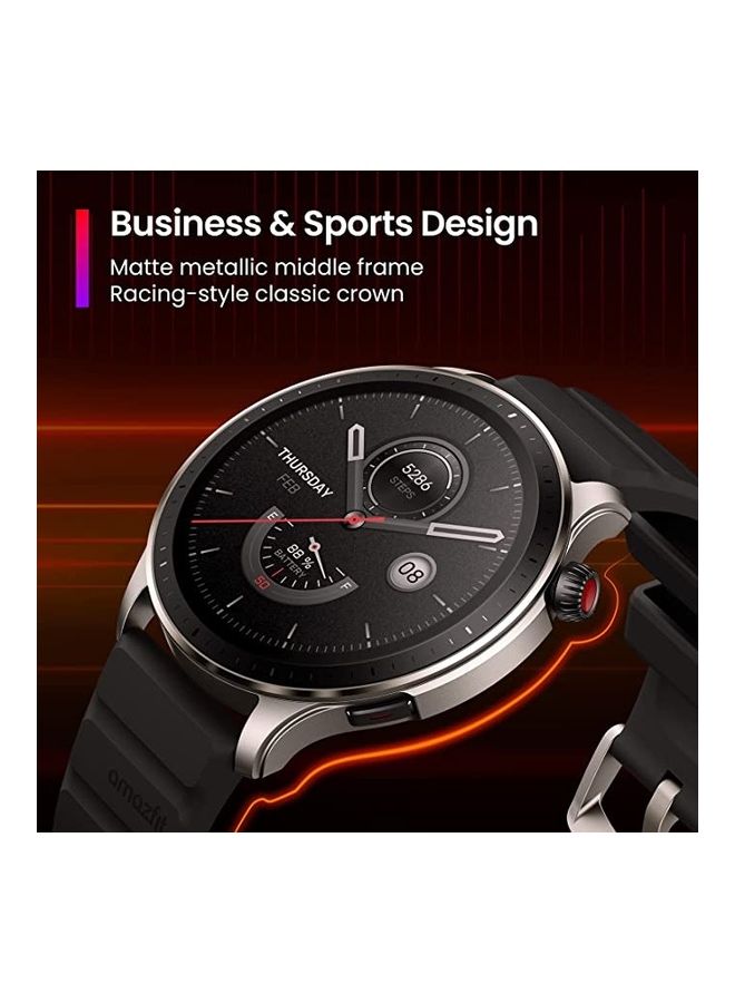 GTR 4 Smart Watch Android iPhone, Dual-Band GPS, Alexa Built-in, Bluetooth Calls, 150+ Sports Modes, 1.43”AMOLED Display Superspeed Black 
