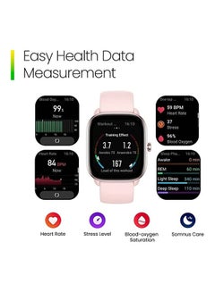 Amazfit GTS 4 Mini Smart Watch, Alexa Built-in, GPS, Fitness Tracker, Heart Rate Blood Oxygen Monitor, Android Phone iPhone Compatible Flamingo Pink  - Image 3